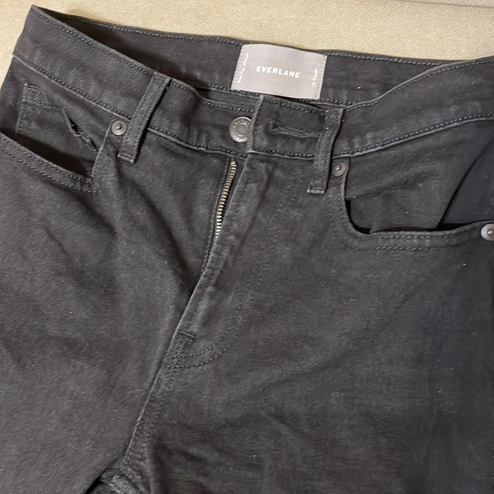 Everlane high-rise black wash skinny jean